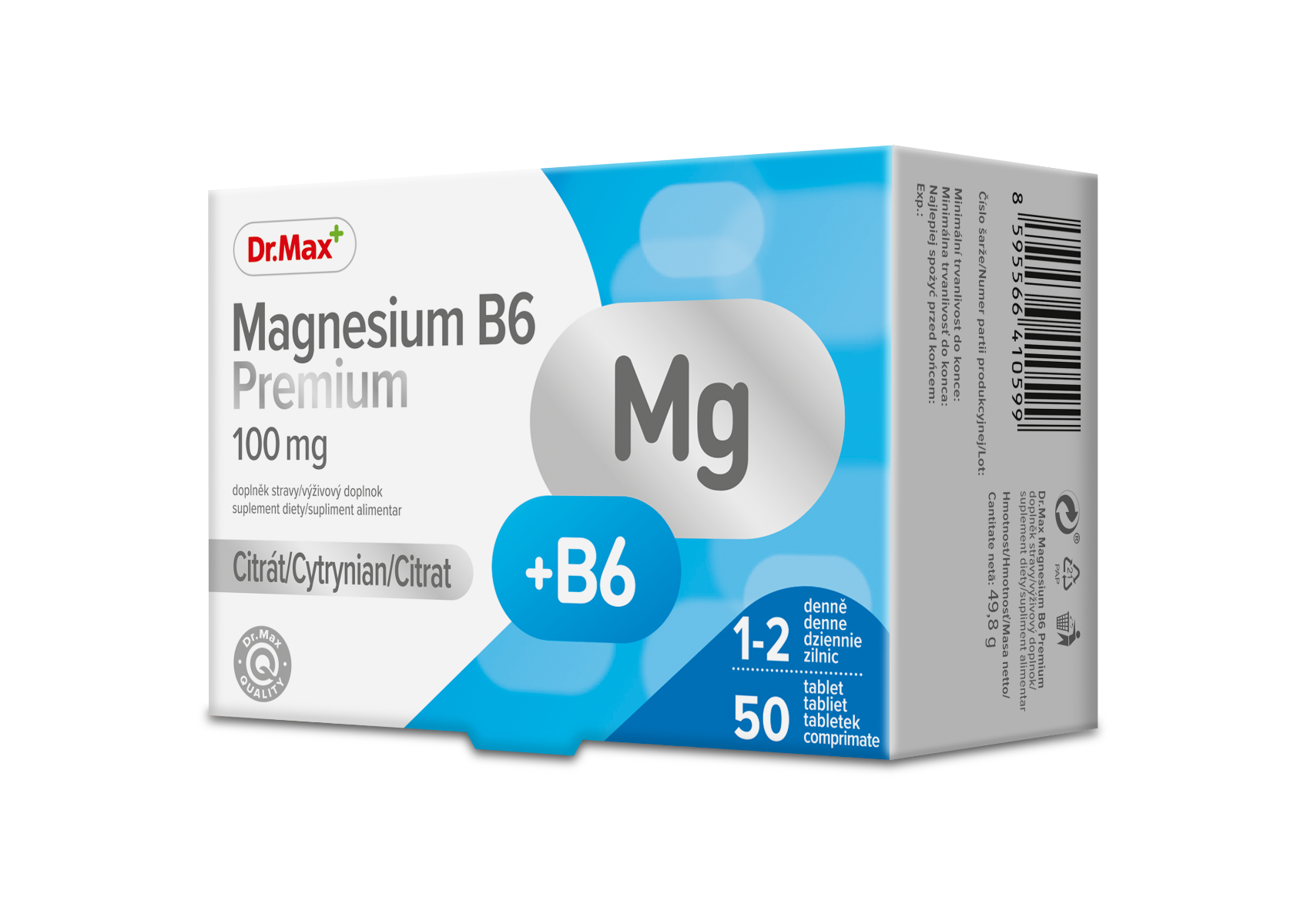 Dr. Max Magnesium B6 Premium, 50 comprimate