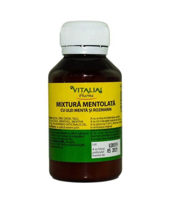 Mixtura mentolata cu ulei de menta si rozmarin, 100g, Vitalia