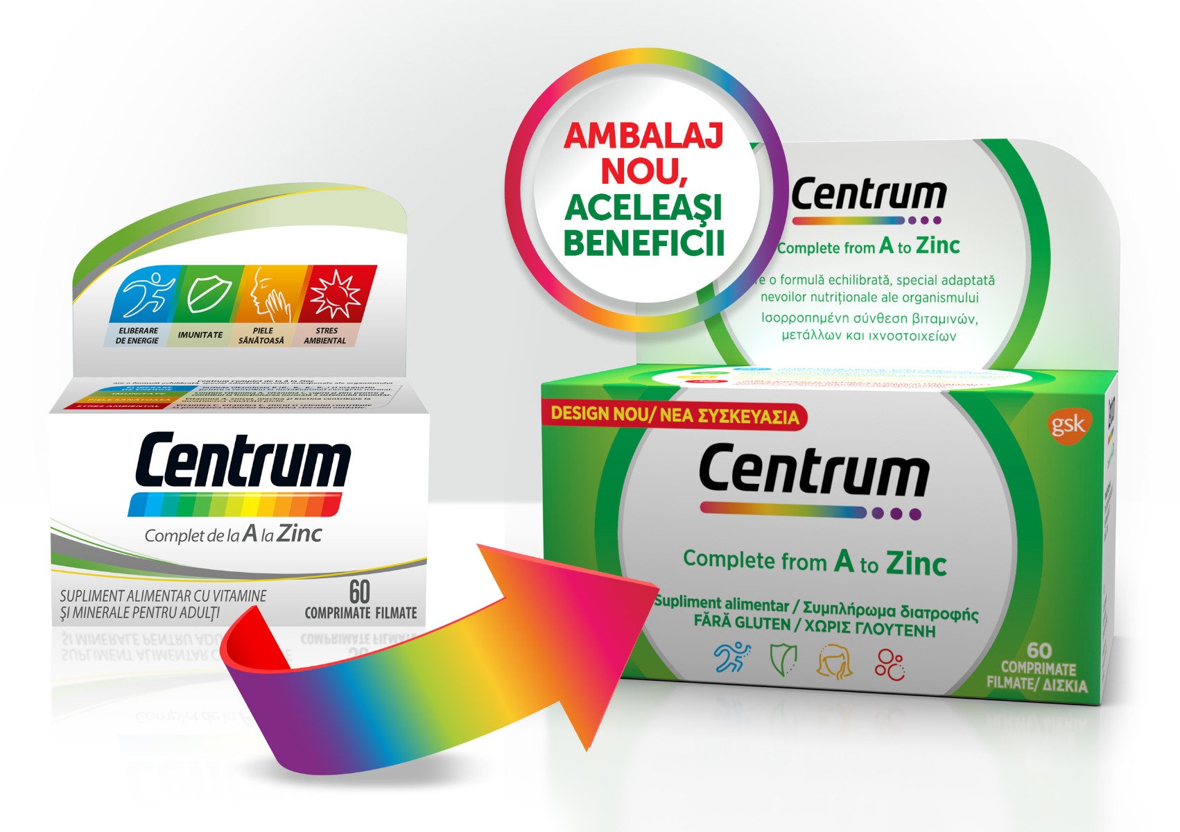 Centrum Complet de la A la Zinc, 60 comprimate, GSK