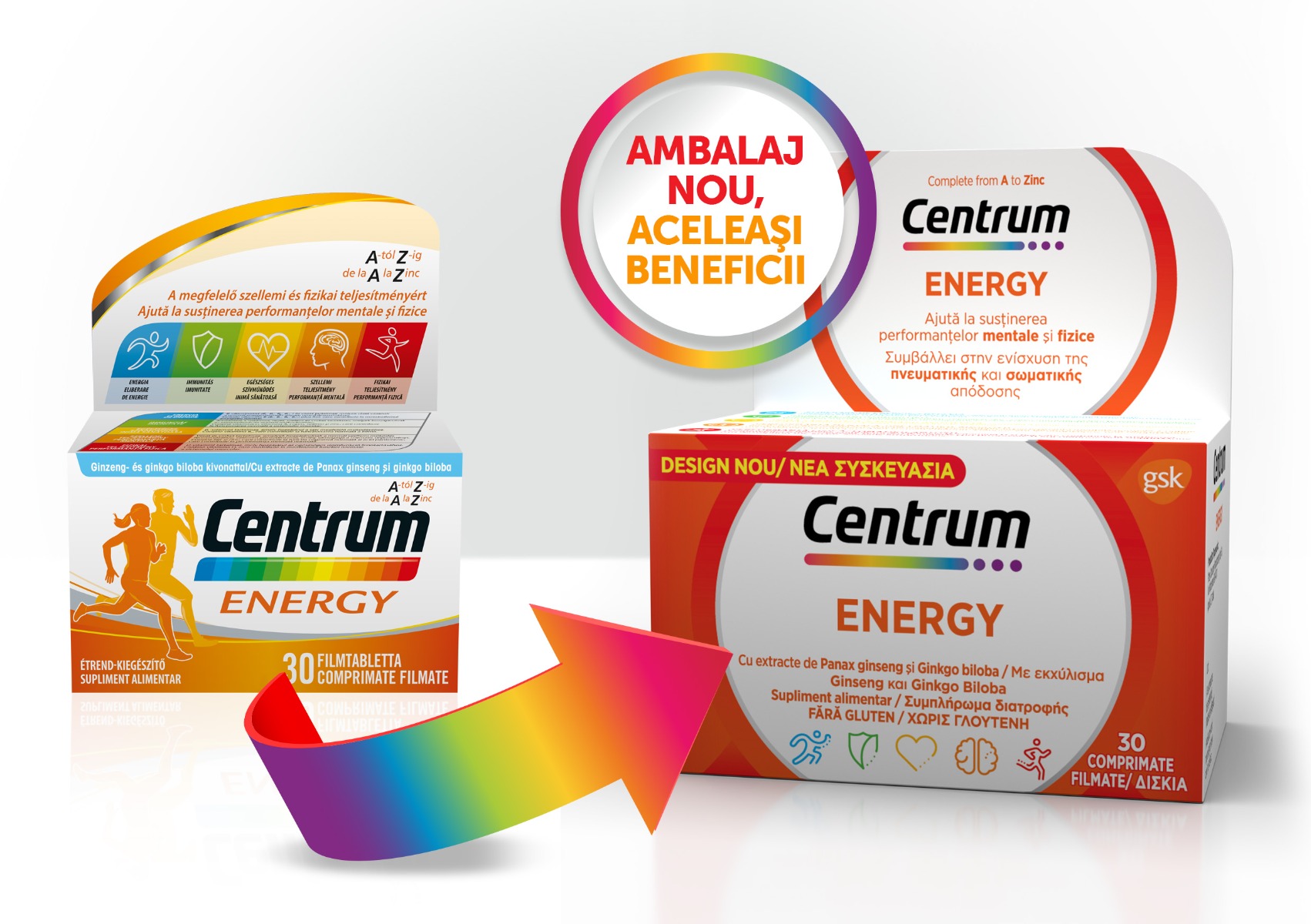 Centrum Energy, 30 comprimate, GSK