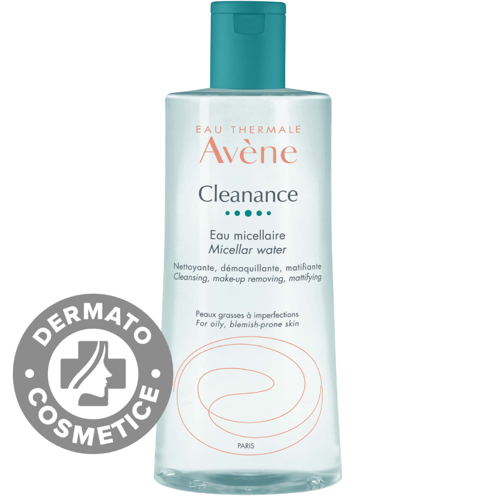Apa micelara pentru ten gras cu tendinta acneica Cleanance, 400ml, Avene Apa micelara pentru ten gras cu tendinta acneica Cleanance, 400ml, Avene