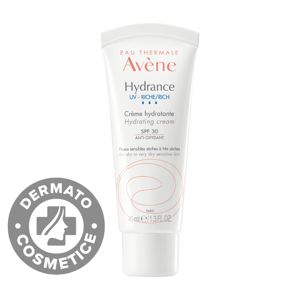 Crema hidratanta ten uscat si foarte uscat SPF30 Hydrance Riche UV, 40ml, Avene Crema hidratanta ten uscat si foarte uscat SPF30 Hydrance Riche UV, 40ml, Avene
