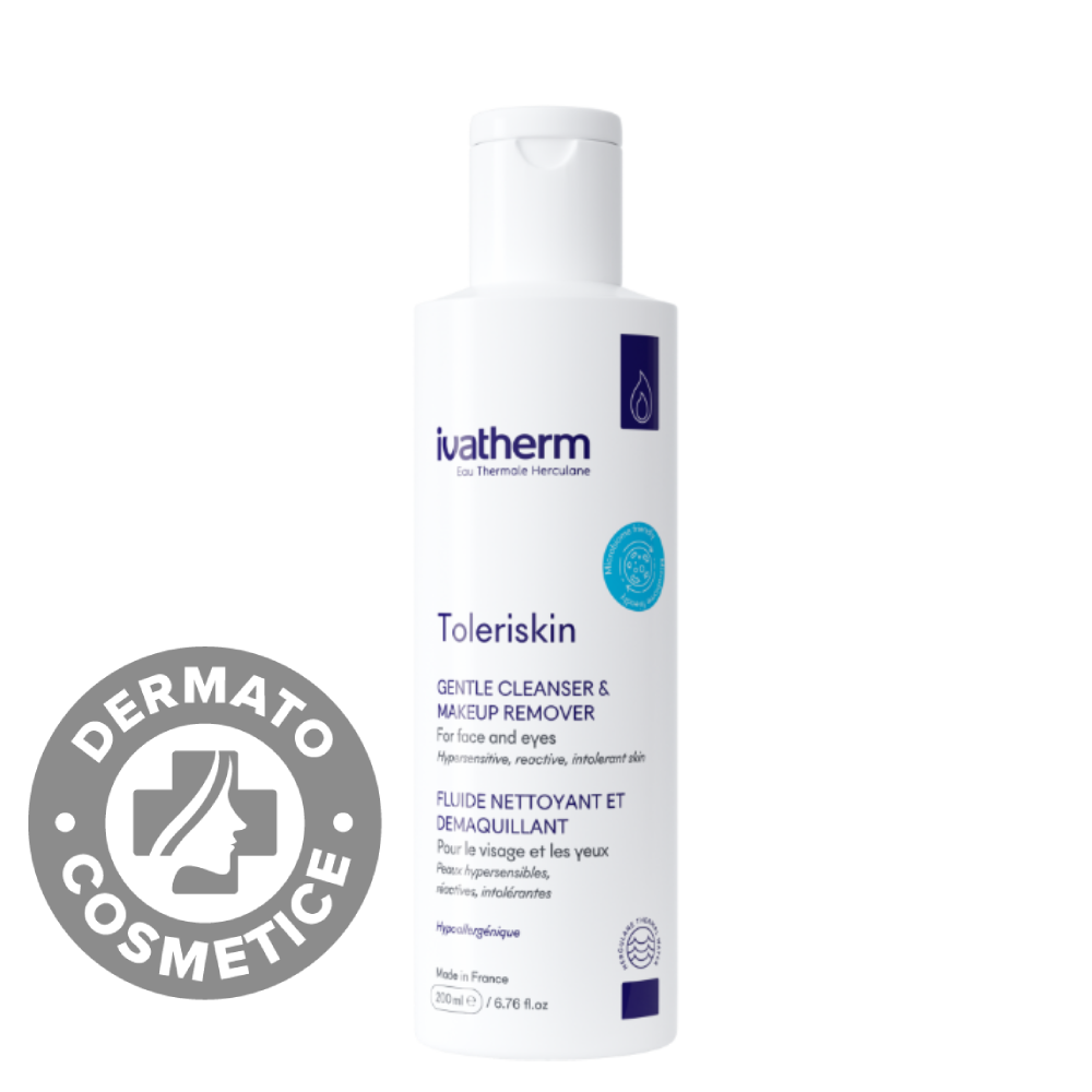 Demachiant fluid pentru fata si ochi Toleriskin, 200ml, Ivatherm Demachiant fluid pentru fata si ochi Toleriskin, 200ml, Ivatherm