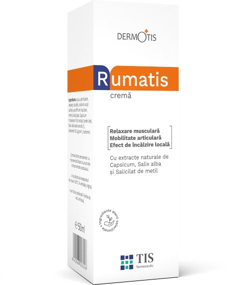 Rumatis crema cu efect revulsiv si antiinflamator, 50ml, Tis Farmaceutic