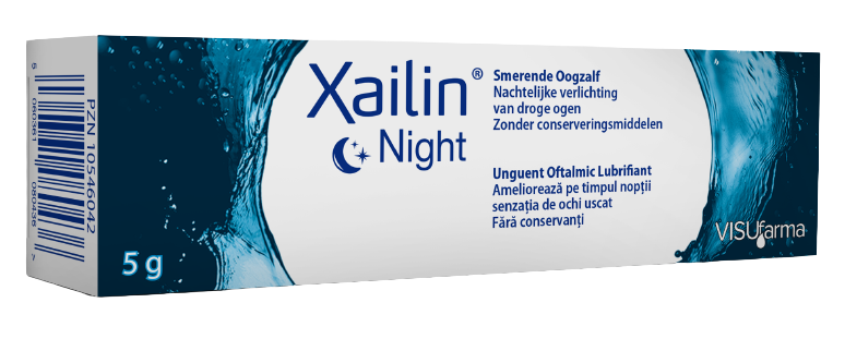 Unguent oftalmic lubrifiant Xailin Night, 5 g, Visufarma