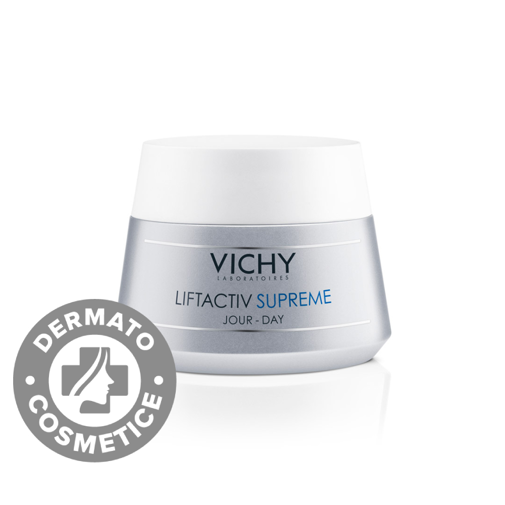 Crema de zi antirid si fermitate pentru ten normal-mixt Liftactiv Supreme, 50ml, Vichy Crema de zi antirid si fermitate pentru ten normal-mixt Liftactiv Supreme, 50ml, Vichy