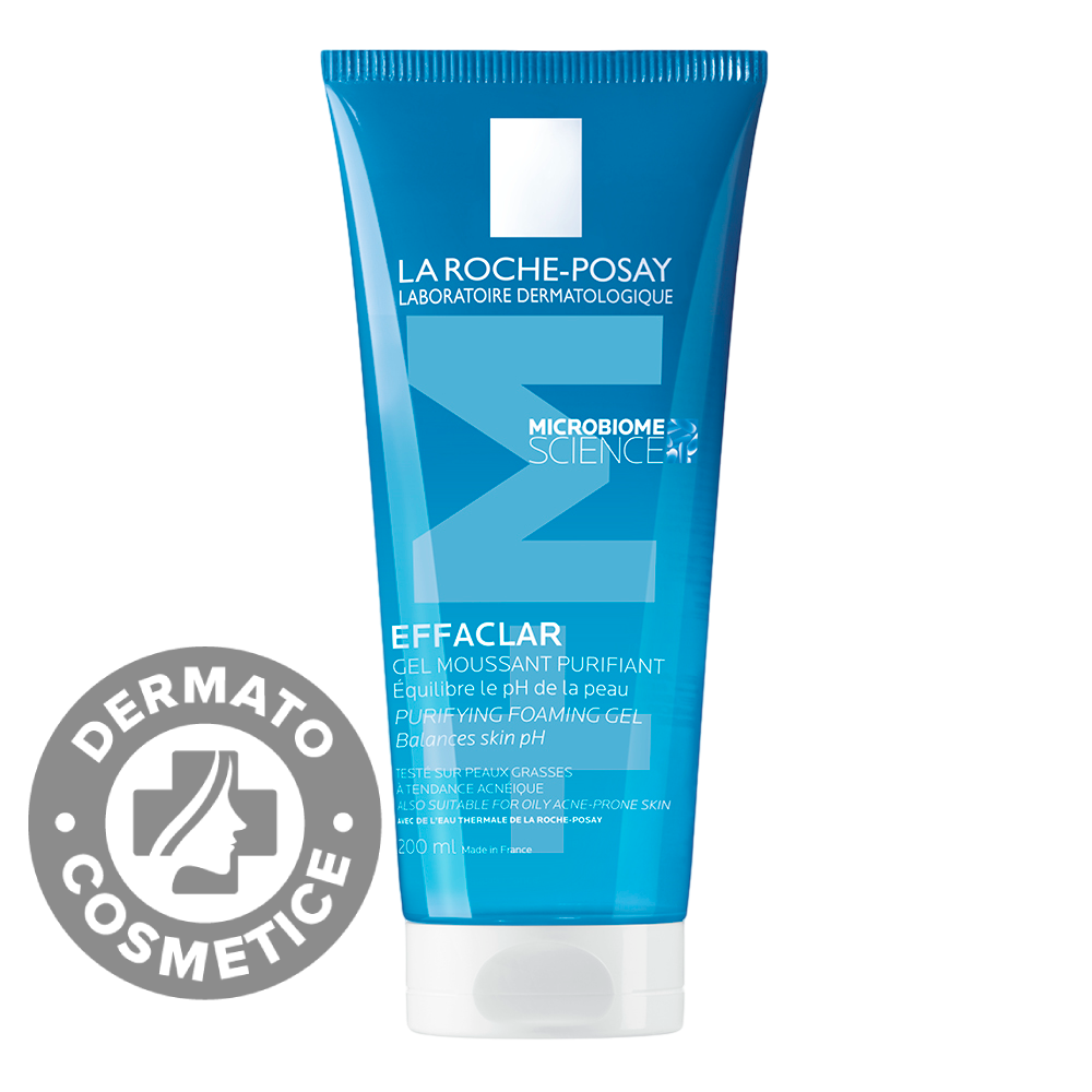 Gel spumant de curatare purifiant pentru ten gras cu tendinta acneica Effaclar, 200ml, La Roche-Posay Gel spumant de curatare purifiant pentru ten gras cu tendinta acneica Effaclar, 200ml, La Roche-Posay