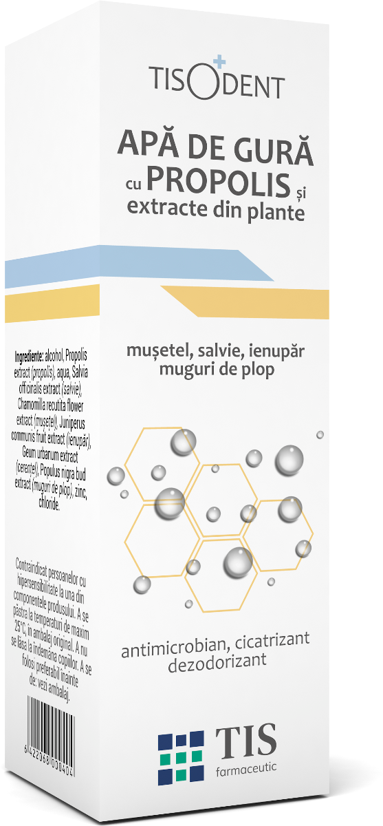 Apa de gura cu propolis, 20ml, Tis Farmaceutic