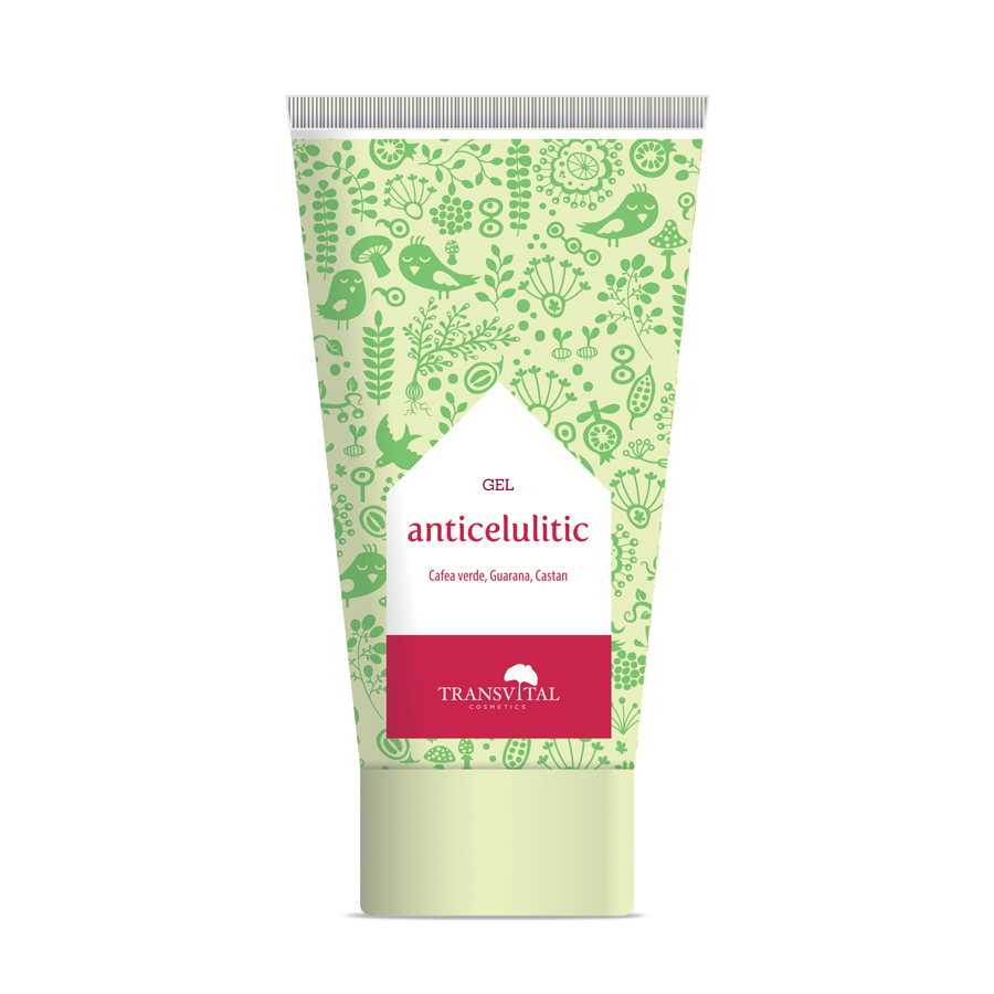 Gel anticelulitic cu cafea verde, guarana si castan, 150ml, Transvital Gel anticelulitic cu cafea verde, guarana si castan, 150ml, Transvital