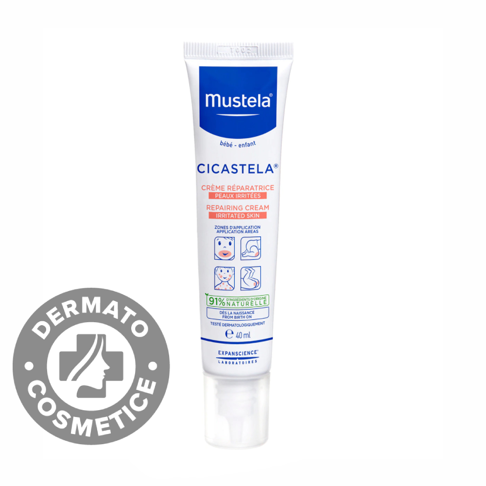 Crema reparatoare pentru piele iritata Cicastela, 40ml, Mustela Crema reparatoare pentru piele iritata Cicastela, 40ml, Mustela