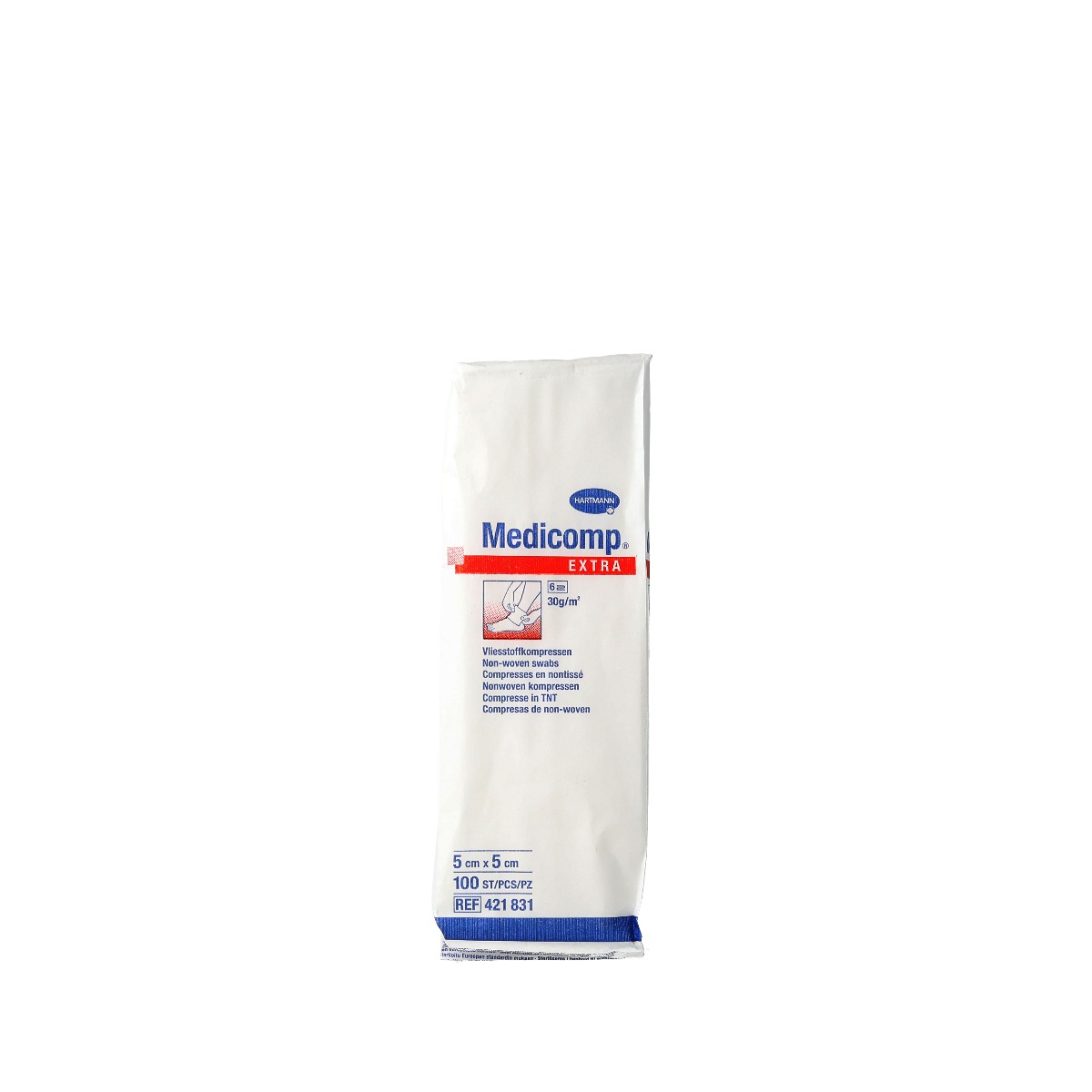 Comprese extra absorbante din material netesut Medicomp 5x5 cm, 100 bucati, Hartmann Comprese extra absorbante din material netesut Medicomp 5x5 cm, 100 bucati, Hartmann