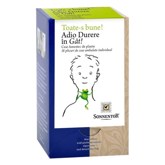 Ceai Bio Toate-s bune-Adio durere in gat!, 18 plicuri, Sonnentor Ceai Bio Toate-s bune-Adio durere in gat!, 18 plicuri, Sonnentor
