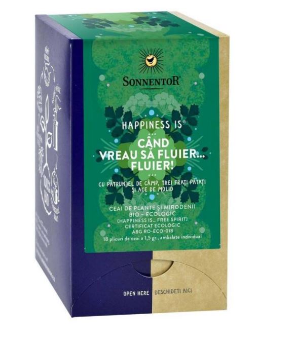 Ceai BIo Cand Vreau Sa Fluier, Fluier! (ex-Spirit Aprig), 18 plicuri, Sonnentor Ceai BIo Cand Vreau Sa Fluier, Fluier! (ex-Spirit Aprig), 18 plicuri, Sonnentor