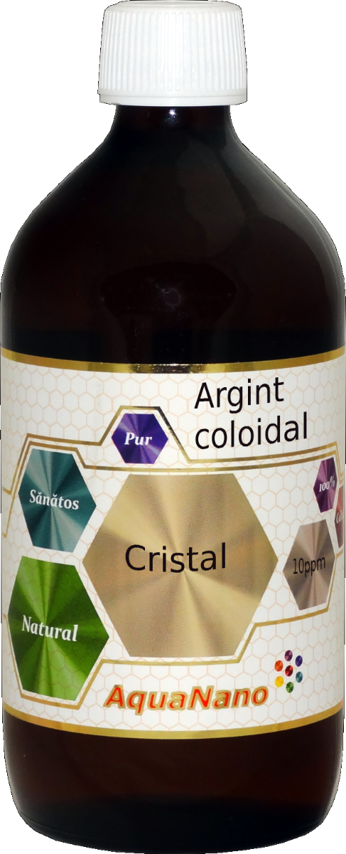 Argint Coloidal Cristal (incolor) Aquanano, 480ml, Aghoras