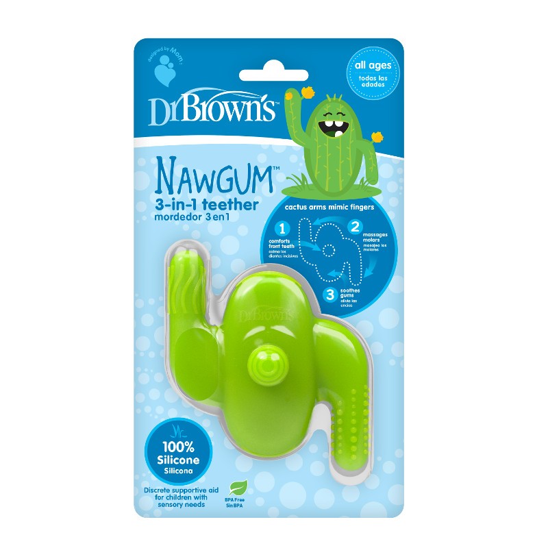 Jucarie de dentitie in forma de cactus 3 in 1, 1 bucata, Dr. Brown's Jucarie de dentitie in forma de cactus 3 in 1, 1 bucata, Dr. Brown's