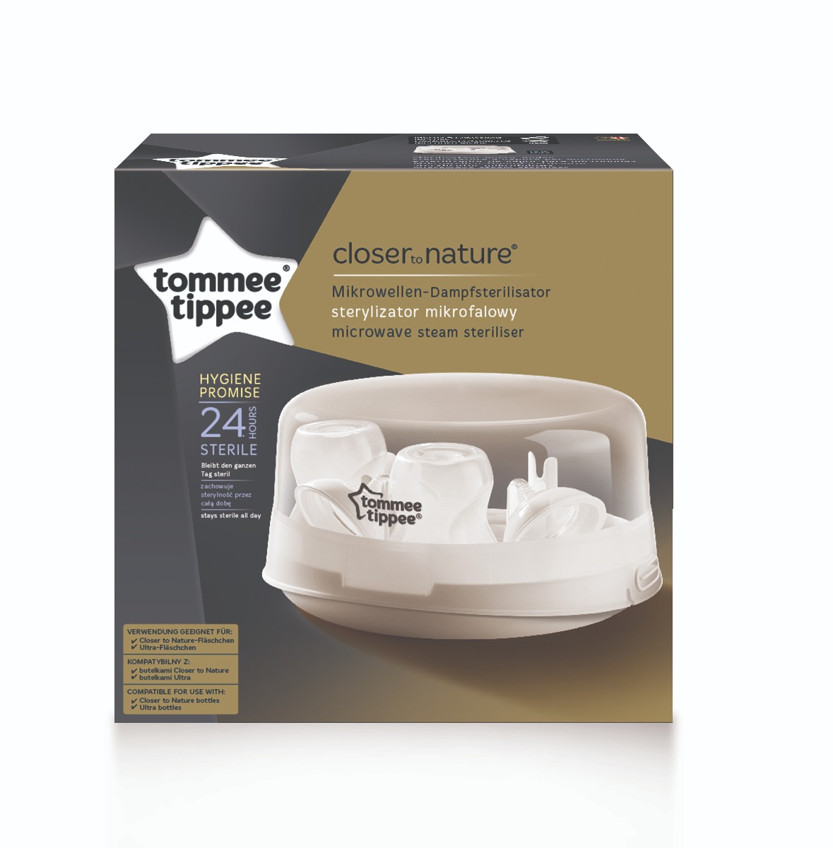 Sterilizator pentru cuptor cu microunde, 1 bucata, Tommee Tippee Sterilizator pentru cuptor cu microunde, 1 bucata, Tommee Tippee