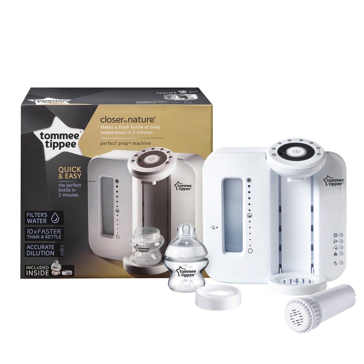 Aparat pentru pregatirea formulei de lapte praf Perfect Prep Alb, 1 bucata, Tommee Tippee Aparat pentru pregatirea formulei de lapte praf Perfect Prep Alb, 1 bucata, Tommee Tippee