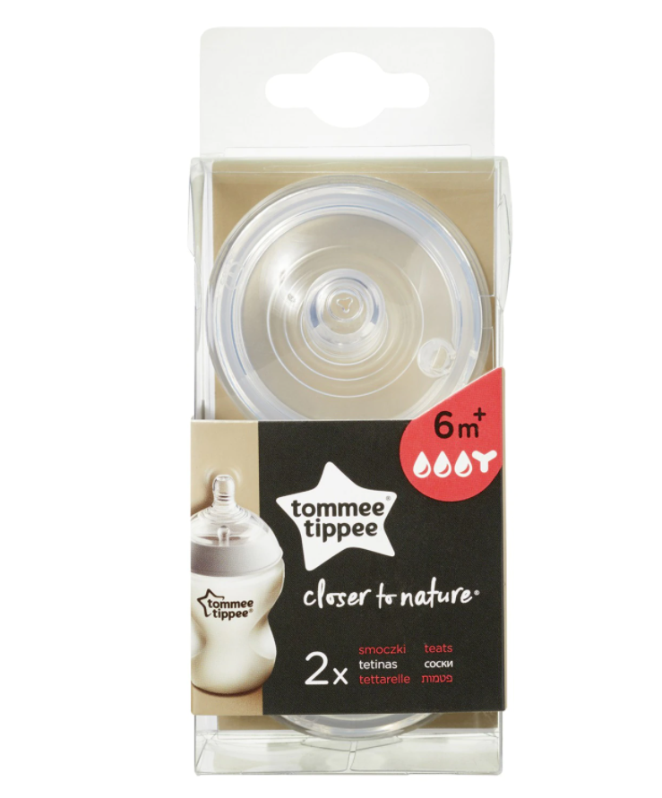 Tetina pentru hrana densa 6 luni+ Closer to Nature, 2 bucati, Tommee Tippee Tetina pentru hrana densa 6 luni+ Closer to Nature, 2 bucati, Tommee Tippee