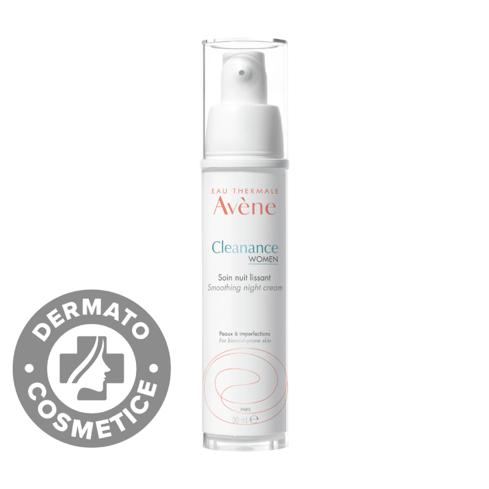 Crema de noapte pentru ten matur cu tendinta acneica Cleanance Women, 30ml, Avene Crema de noapte pentru ten matur cu tendinta acneica Cleanance Women, 30ml, Avene
