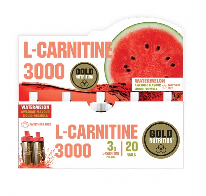 L-Carnitina 3000mg cu aroma de pepene rosu, 20 doze, Gold Nutrition L-Carnitina 3000mg cu aroma de pepene rosu, 20 doze, Gold Nutrition