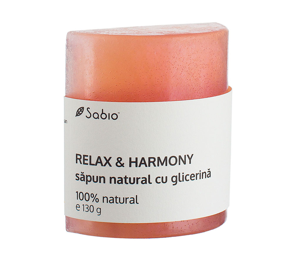 Sapun natural cu glicerina Relax and Harmony, 130g, Sabio