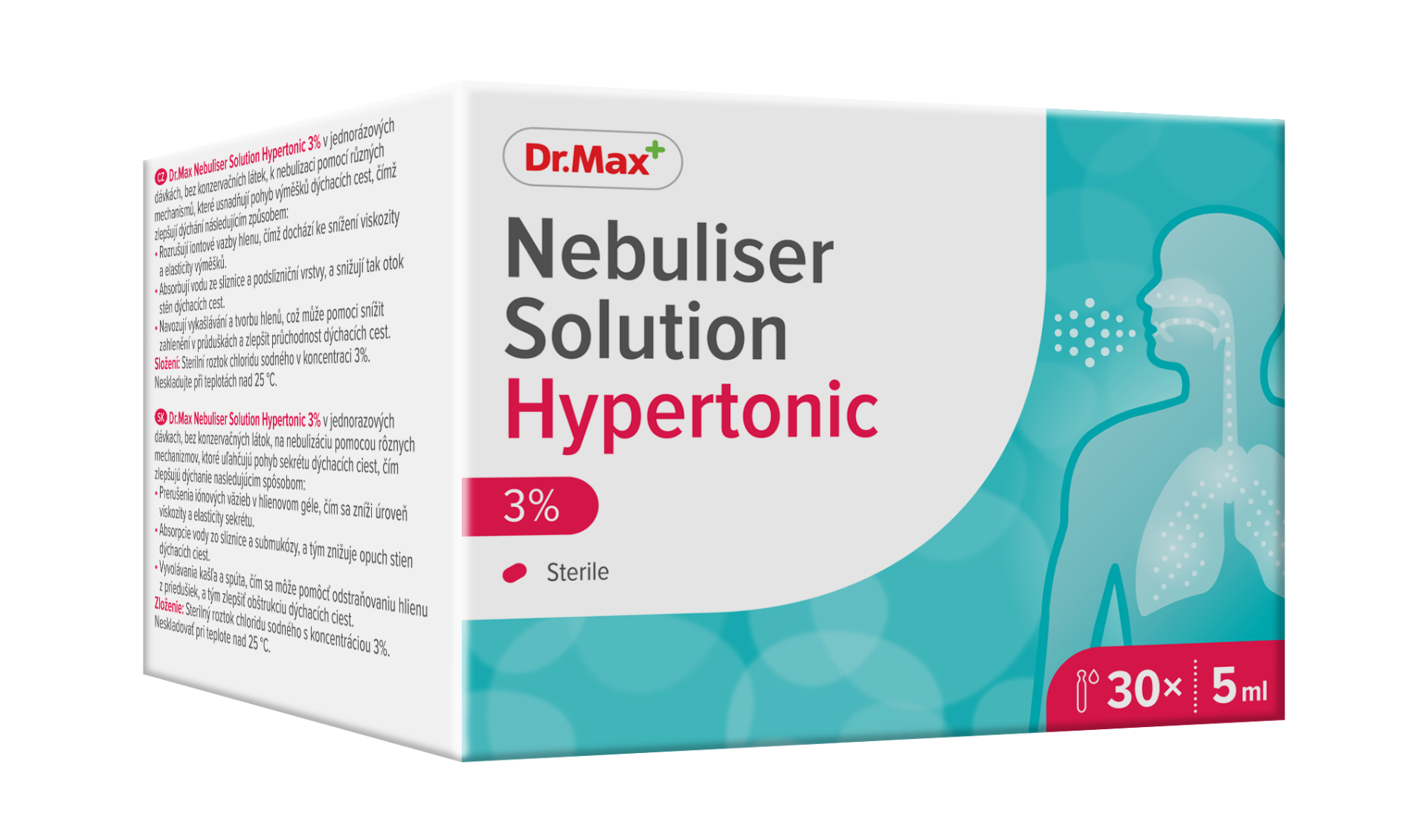 Dr. Max Solutie hipertonica 3% pentru nebulizare, 5ml x 30 fiole