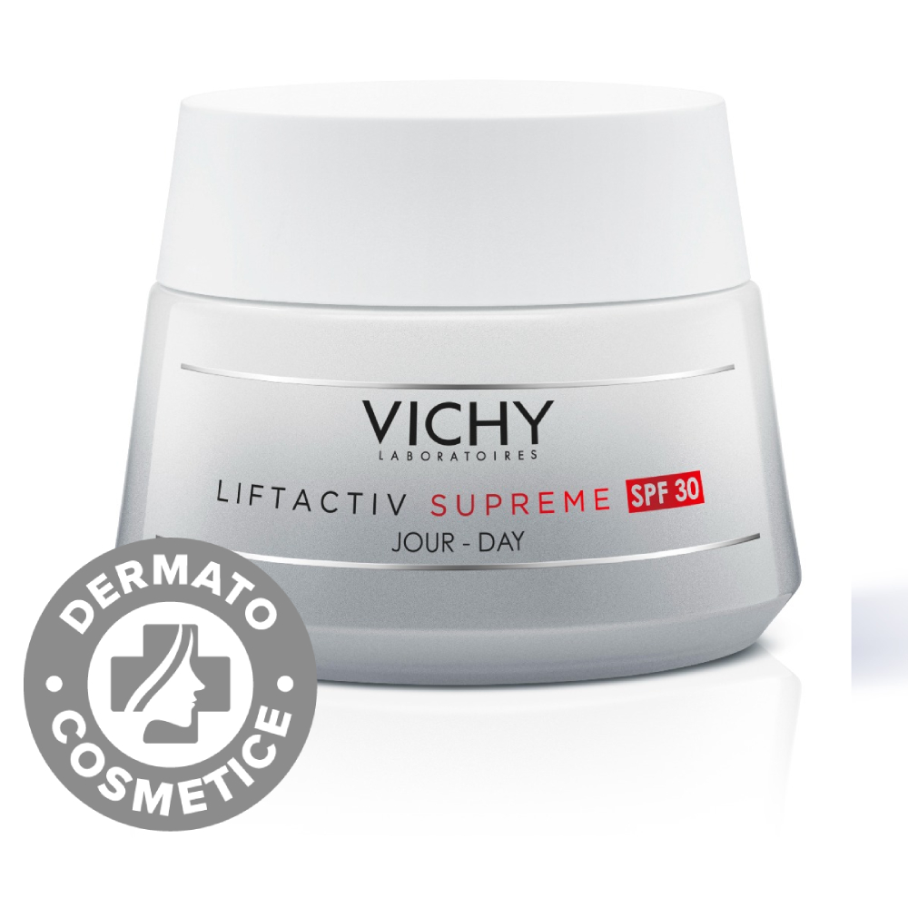 Crema de zi lifting si fermitate SPF 30 pentru toate tipurile de ten Liftactiv Supreme, 50ml, Vichy Crema de zi lifting si fermitate SPF 30 pentru toate tipurile de ten Liftactiv Supreme, 50ml, Vichy