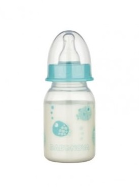 Biberon PP cu tetita rotunda si decor cu animalute 46010, 120ml, Baby Nova Biberon PP cu tetita rotunda si decor cu animalute 46010, 120ml, Baby Nova