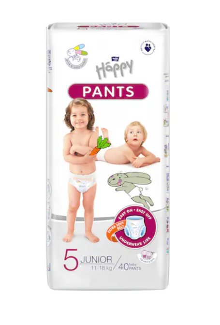 Scutece-chilotel Happy Pant Junior 11-18kg, 40 bucati, Bella Baby Scutece-chilotel Happy Pant Junior 11-18kg, 40 bucati, Bella Baby