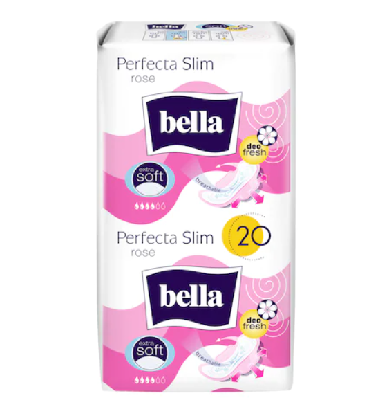 Absorbante Perfecta Slim Rose Extra Soft Deo, 20 bucati, Bella Absorbante Perfecta Slim Rose Extra Soft Deo, 20 bucati, Bella