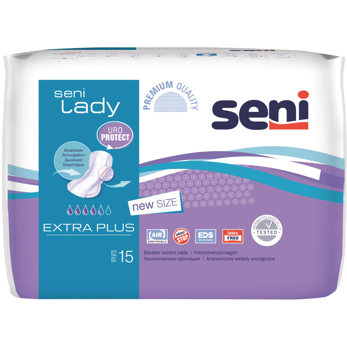 Absorbante pentru incontinenta urinara Lady Extra Plus, 15 bucati, Seni Absorbante pentru incontinenta urinara Lady Extra Plus, 15 bucati, Seni