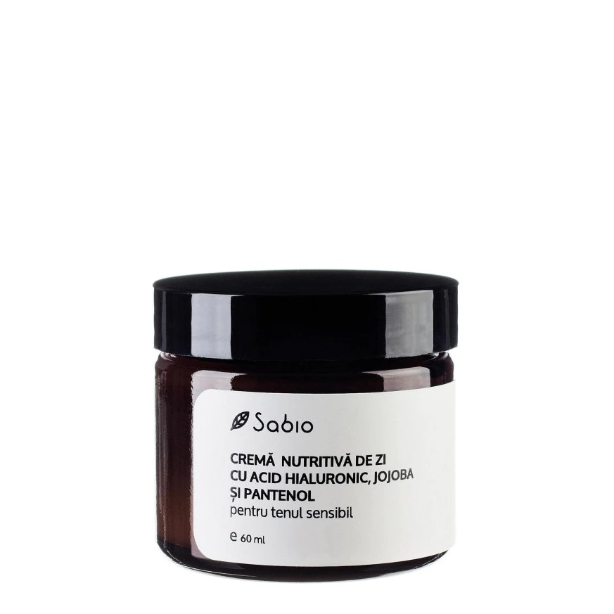 Crema nutritiva de zi cu acid hialuronic + jojoba si pantenol, 60ml, Sabio Crema nutritiva de zi cu acid hialuronic + jojoba si pantenol, 60ml, Sabio