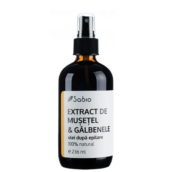 Ulei dupa epilare cu extract de musetel si galbenele, 236ml, Sabio Ulei dupa epilare cu extract de musetel si galbenele, 236ml, Sabio