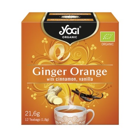 Ceai cu portocale, ghimbir, scortisoara si vanilie, 12 plicuri, Yogi Tea Ceai cu portocale, ghimbir, scortisoara si vanilie, 12 plicuri, Yogi Tea