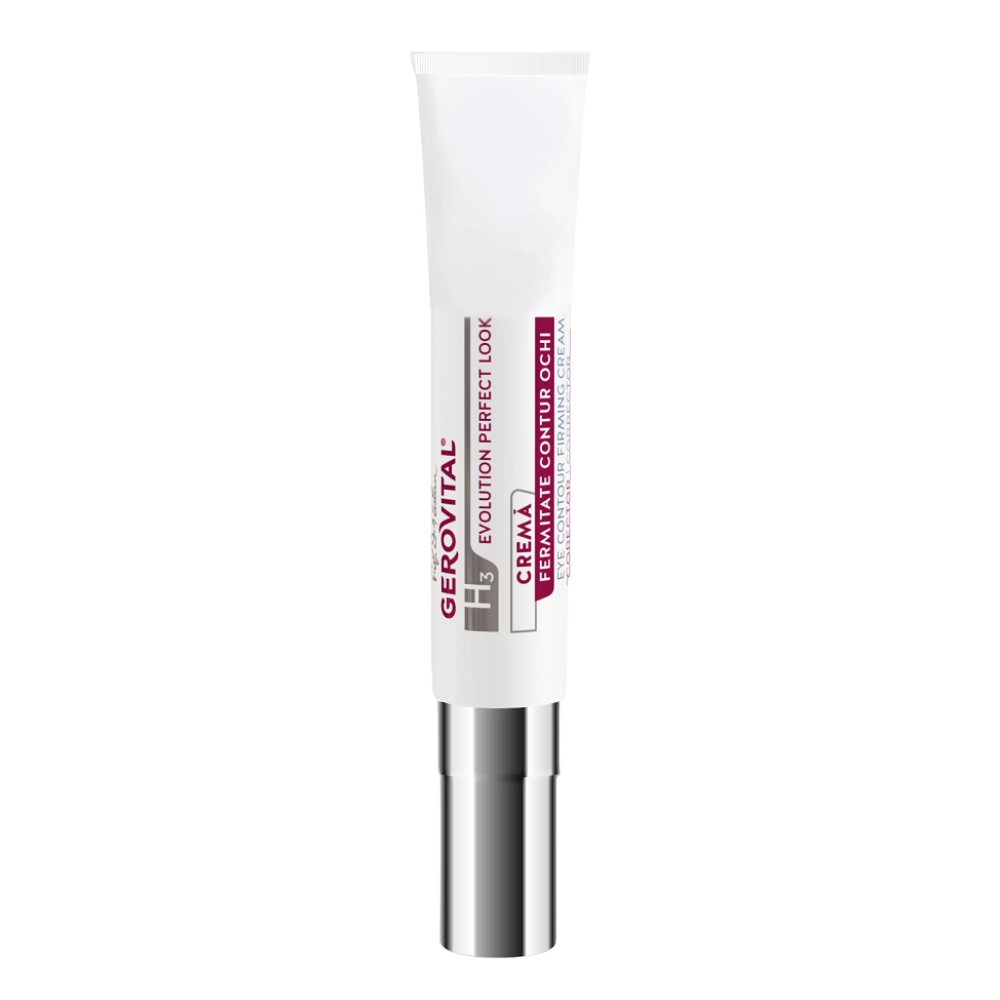 Crema pentru fermitatea conturului ochilor H3 Evolution Perfect Look, 15ml, Gerovital Crema pentru fermitatea conturului ochilor H3 Evolution Perfect Look, 15ml, Gerovital