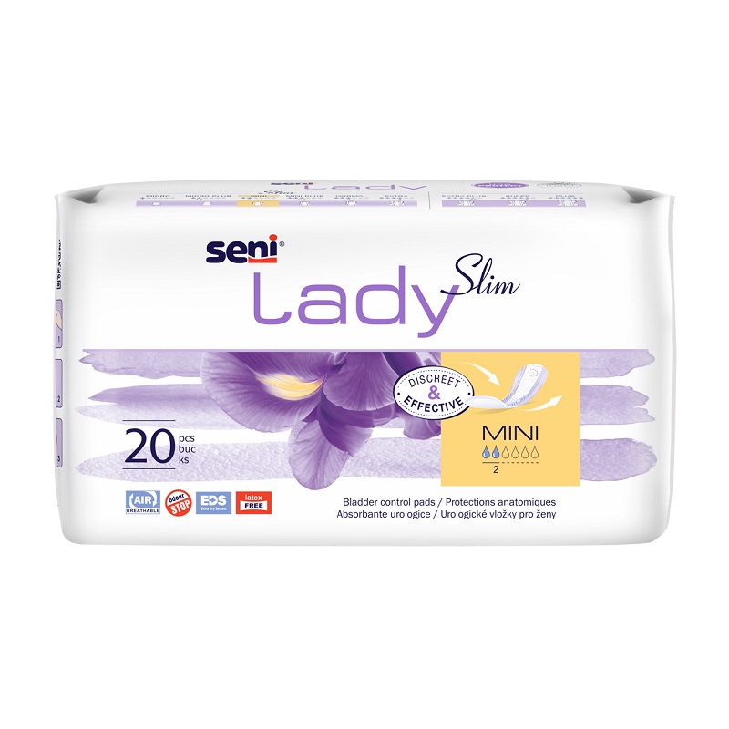 Absorbante pentru incontinenta urinara Lady Mini Plus Slim, 20 bucati, Seni Absorbante pentru incontinenta urinara Lady Mini Plus Slim, 20 bucati, Seni