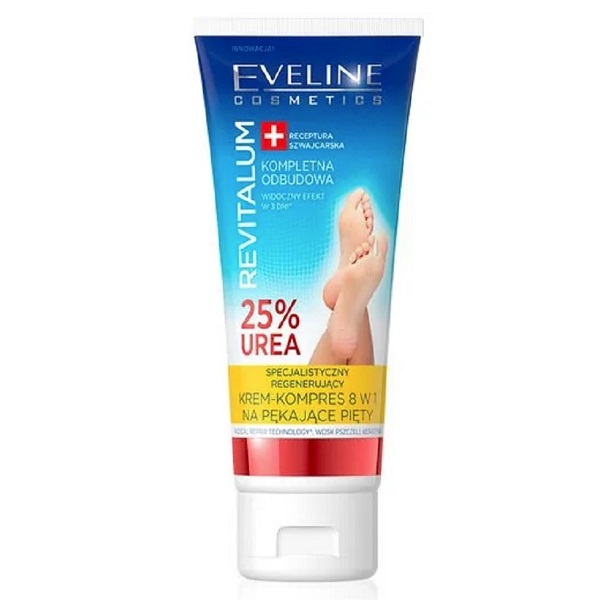 Crema pentru calcaie crapate cu 25% uree Revitalium, 75ml, Eveline Cosmetics Crema pentru calcaie crapate cu 25% uree Revitalium, 75ml, Eveline Cosmetics