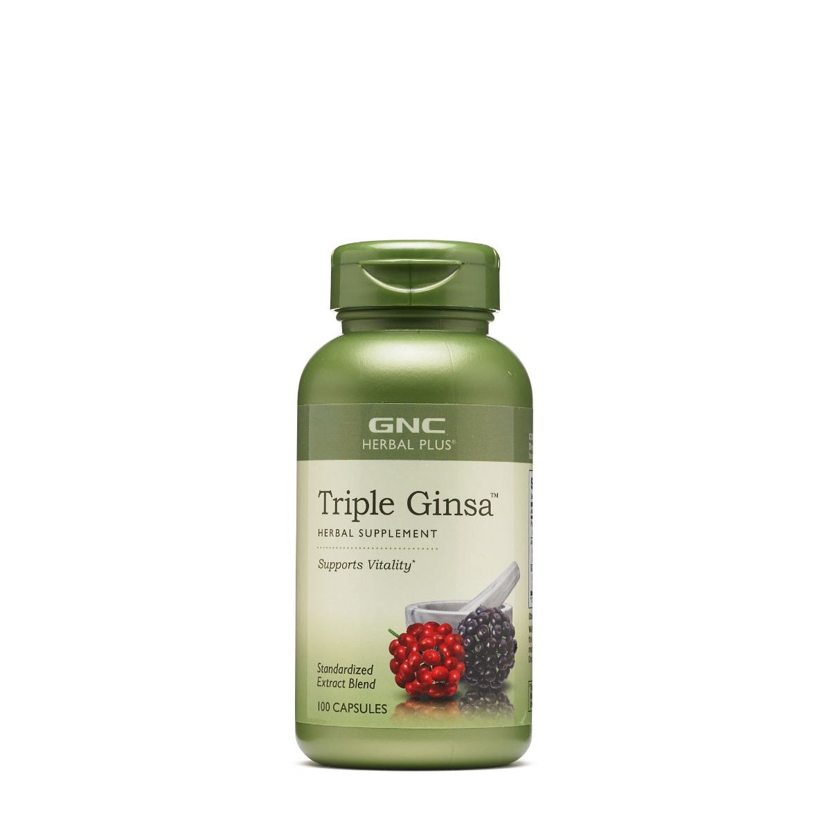 Extract standardizat din 3 tipuri de ginseng, 100 capsule, GNC Extract standardizat din 3 tipuri de ginseng, 100 capsule, GNC