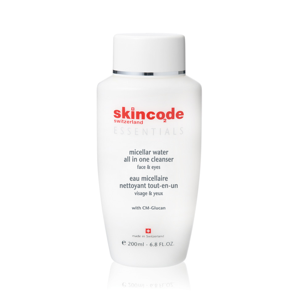 Apa micelara demachianta 2in1 pentru fata si ochi Essentials, 200ml, Skincode Apa micelara demachianta 2in1 pentru fata si ochi Essentials, 200ml, Skincode