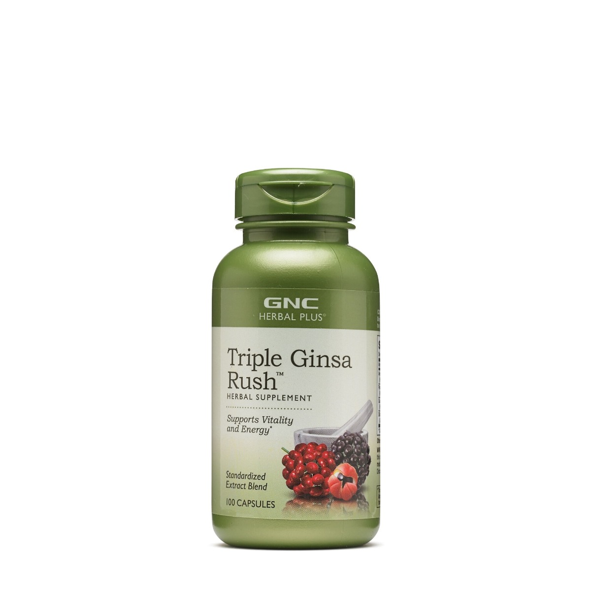 Extract standardizat din 3 tipuri de ginseng Herbal Plus, 100 capsule, GNC Extract standardizat din 3 tipuri de ginseng Herbal Plus, 100 capsule, GNC