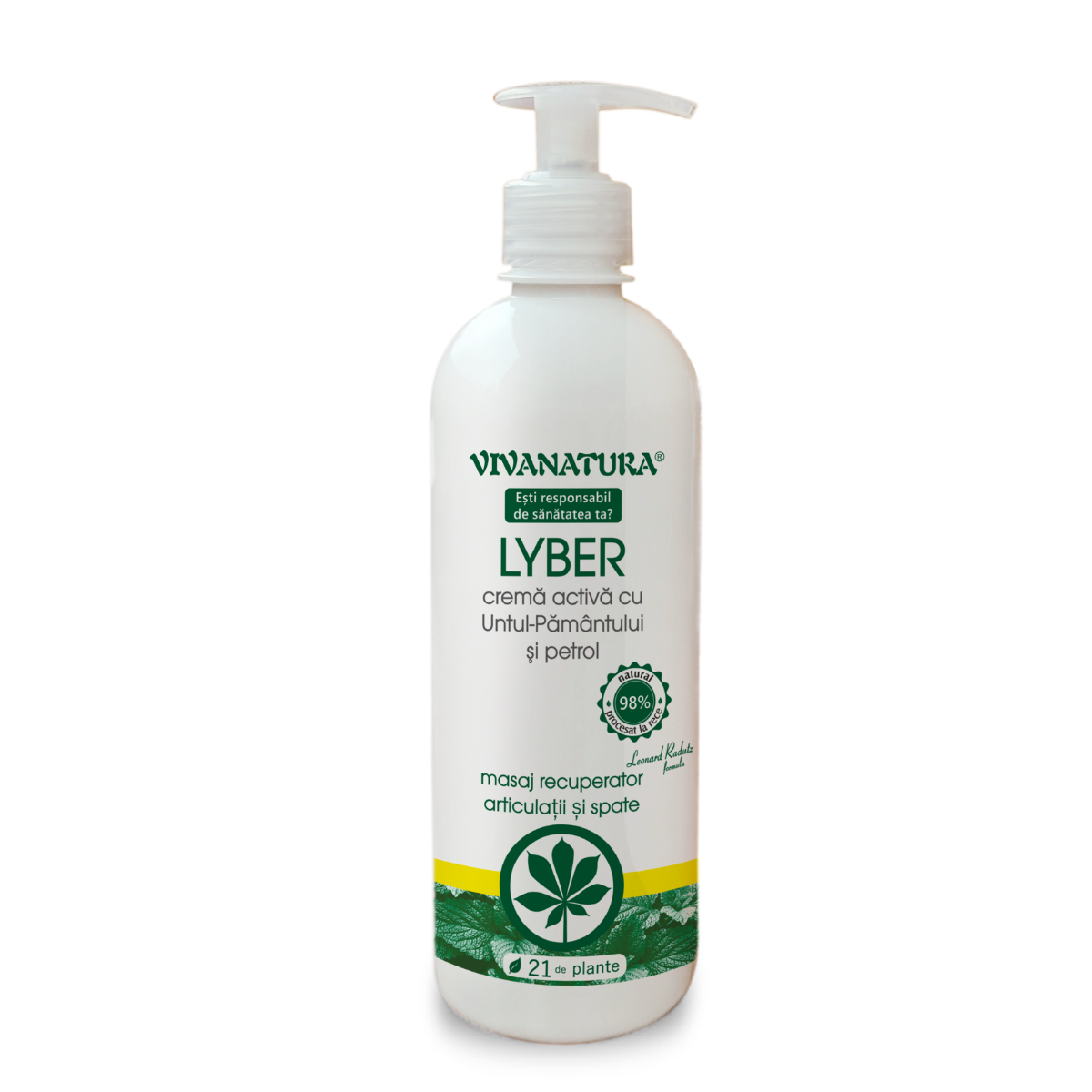 Crema activa cu untul pamantului si petrol Lyber, 500ml, VivaNatura Crema activa cu untul pamantului si petrol Lyber, 500ml, VivaNatura