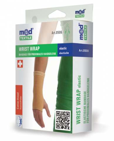Bandaj elastic pentru incheietura mainii M, 1 bucata, MedTextile Bandaj elastic pentru incheietura mainii M, 1 bucata, MedTextile