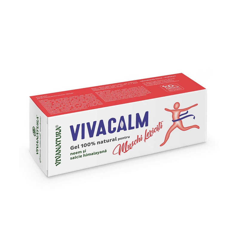Vivacalm gel de masaj pentru muschi cu neem si salcie himalayana, 100ml, VivaNatura Vivacalm gel de masaj pentru muschi cu neem si salcie himalayana, 100ml, VivaNatura