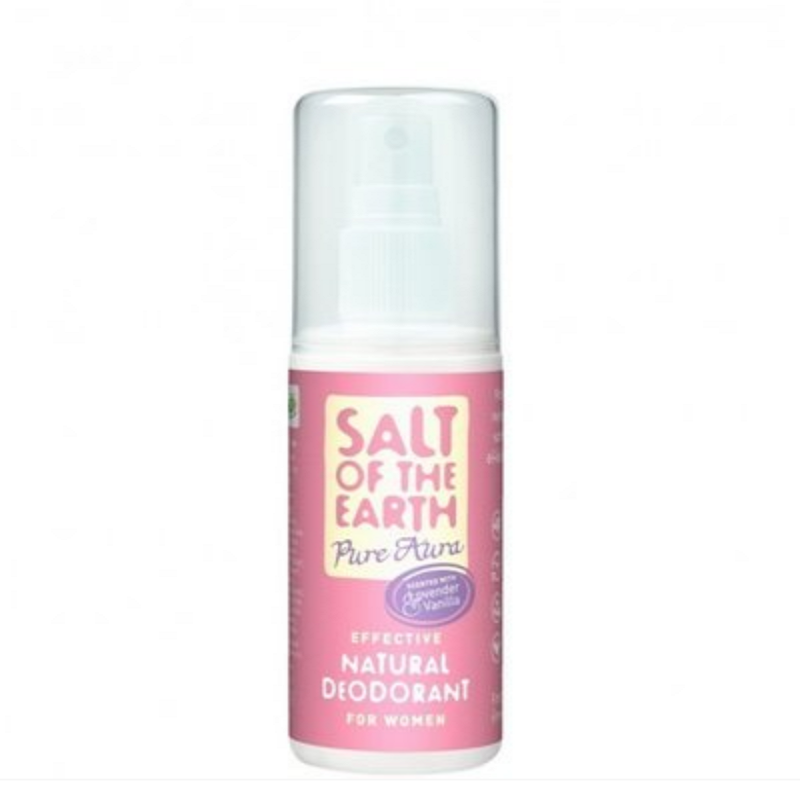 Deodorant Salt Of The Earth Pure Aura Lavanda si Vanilie, 100ml, Crystal Spring Deodorant Salt Of The Earth Pure Aura Lavanda si Vanilie, 100ml, Crystal Spring
