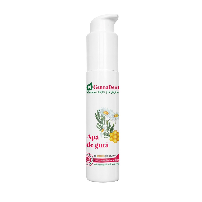 Apa de gura cu propolis si diatomee GennaDent, 45ml, VivaNatura Apa de gura cu propolis si diatomee GennaDent, 45ml, VivaNatura