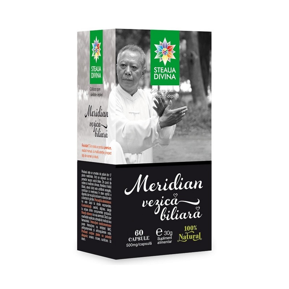 Capsule pentru vezica biliara Meridian, 60 capsule, Steaua Divina Capsule pentru vezica biliara Meridian, 60 capsule, Steaua Divina