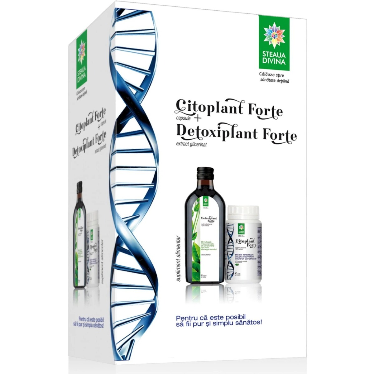 Pachet Citoplant forte 500ml + Detoxifiant forte 270 capsule, Steaua Divina Pachet Citoplant forte 500ml + Detoxifiant forte 270 capsule, Steaua Divina