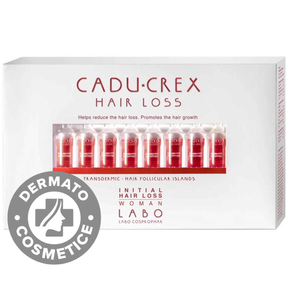 Tratament impotriva caderii parului stadiu initial Cadu-Crex pentru femei, 20 fiole, Labo Tratament impotriva caderii parului stadiu initial Cadu-Crex pentru femei, 20 fiole, Labo