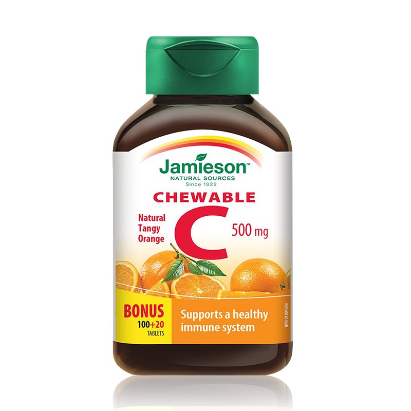 Vitamina C 500mg cu gust de portocale, 120 tablete masticabile, Jamieson Vitamina C 500mg cu gust de portocale, 120 tablete masticabile, Jamieson
