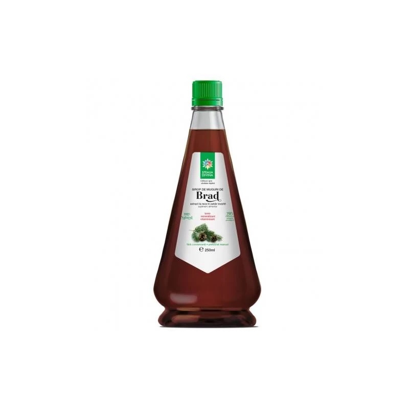 Sirop natural cu muguri de brad presat la rece, 250ml, Steaua Divina Sirop natural cu muguri de brad presat la rece, 250ml, Steaua Divina